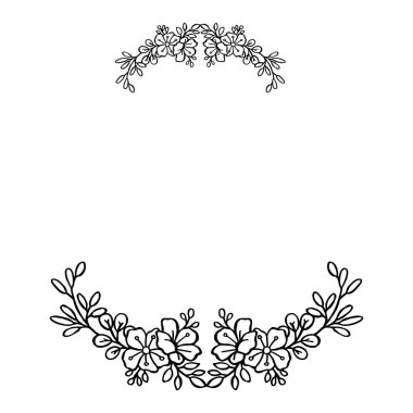 Çiçek çerçevesi çeşitli süslü vektör illüstrasyon kartı