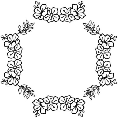 Desen yaprak çelenk çerçeve ile kart Vektör illüstrasyon dekor