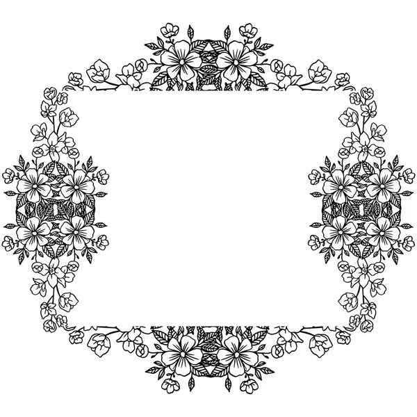 Diseño de ilustración vectorial de tarjeta con marco floral — Vector de stock