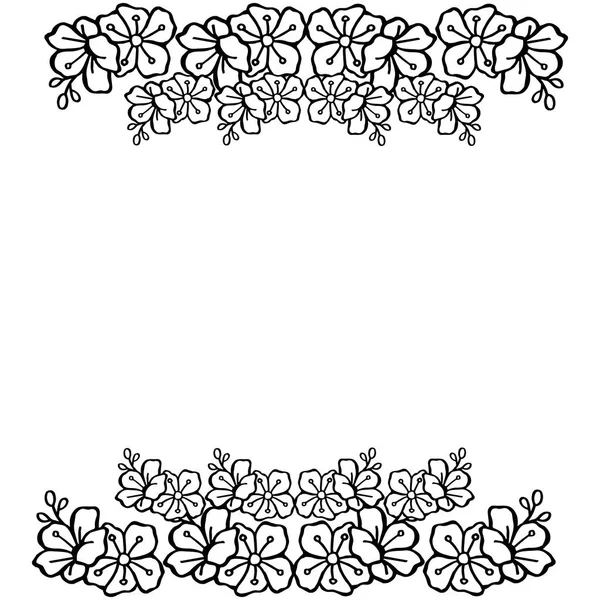 Vektor-Illustrationskarte mit verschiedenen Verzierungen des Blumenrahmens — Stockvektor