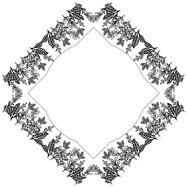 Decoración de ilustración vectorial de la tarjeta con marco de corona de hoja de patrón — Archivo Imágenes Vectoriales