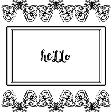 Vektör illüstrasyon kart merhaba dekor modern için çeşitli çiçek çerçeve