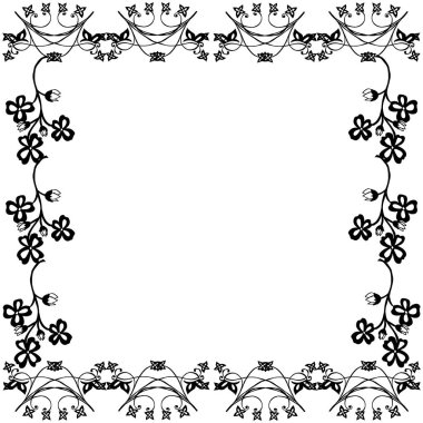 Kart için yaprak çiçek çerçeveleri vektör illüstrasyon süslü