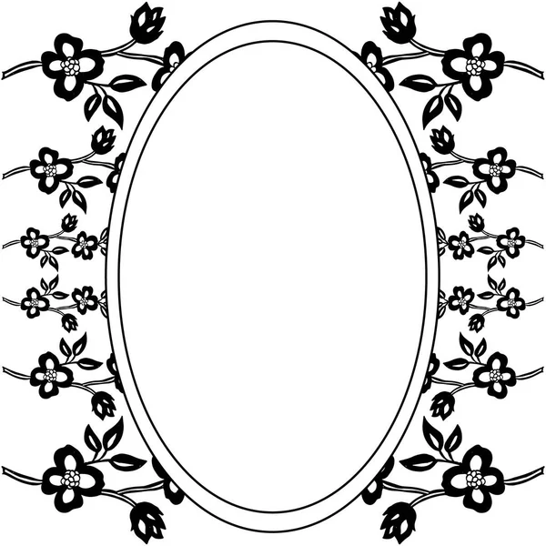 Vector illustration flower frames isolated on white background for design of card — Stock Vector
