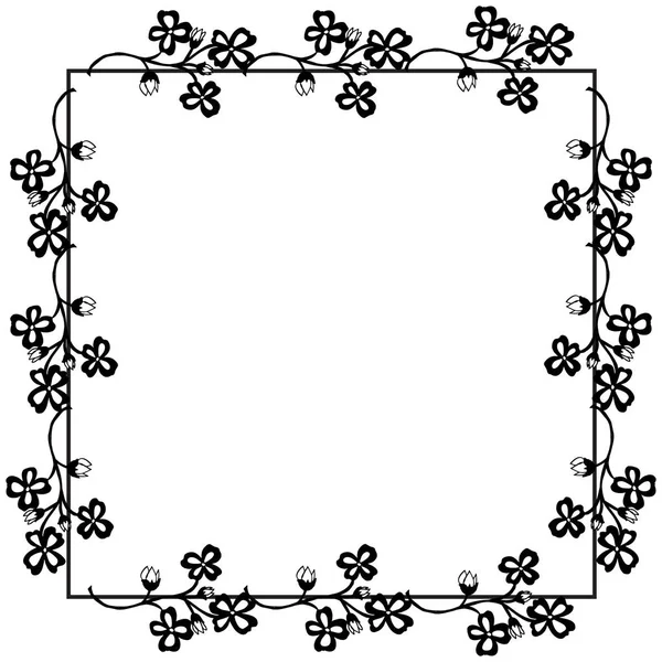 Ilustración vectorial adornada de marcos de flores de hoja para tarjeta — Vector de stock