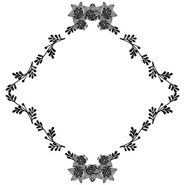 Vector ilustración patrón arte de marcos de corona para cartel — Archivo Imágenes Vectoriales