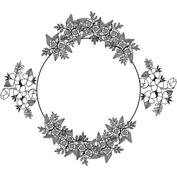 Векторна ілюстрація дизайну карти з квітковими рамками ізольовані на білому тлі — стоковий вектор