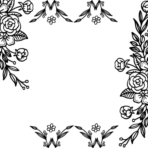 Tarjeta de ilustración vectorial para varios marco de flor de hoja de patrón — Archivo Imágenes Vectoriales