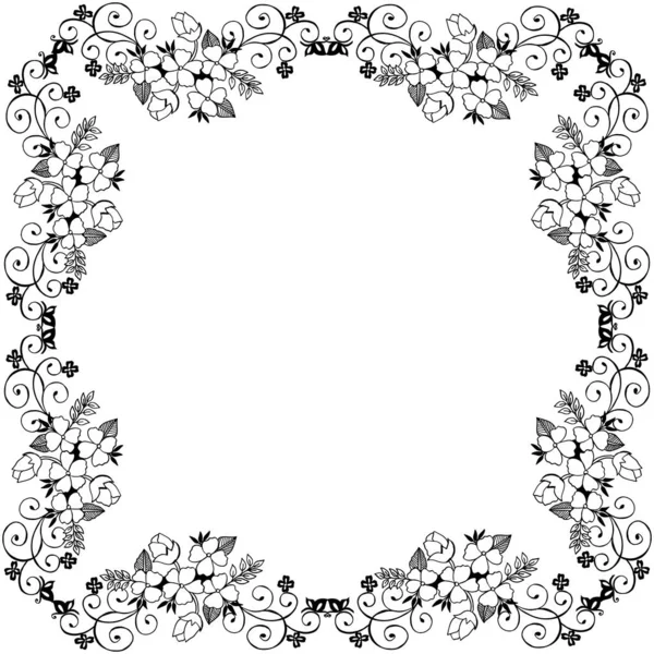 Vektor illustration mall för elegant Leaf Floral Frame — Stock vektor