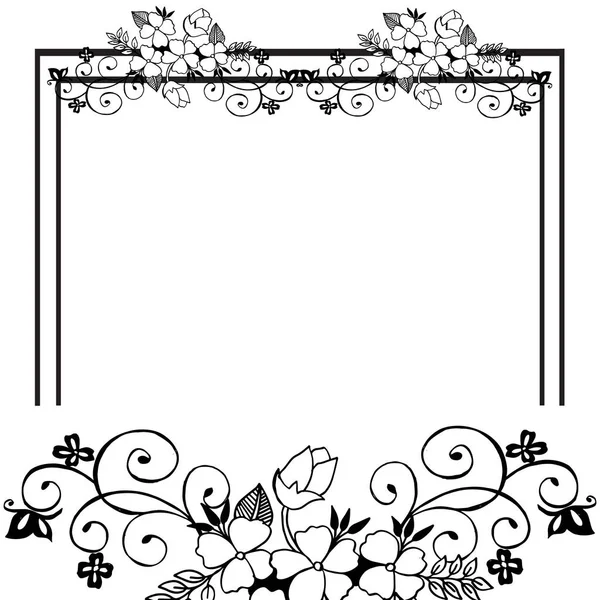 Vector illustration poster with various pattern wreath frame — Stock Vector