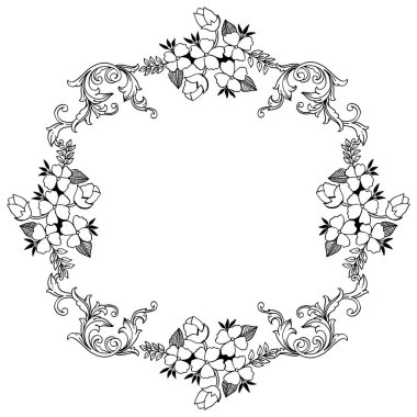 Çeşitli soyut çiçek çerçevesi için vektör illüstrasyon afiş