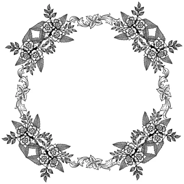 Bannière d'illustration vectorielle pour divers cadres floraux abstraits — Image vectorielle