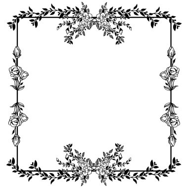 Tebrik kartı ile yaprak çiçek çerçeve Vektör illüstrasyon sanat