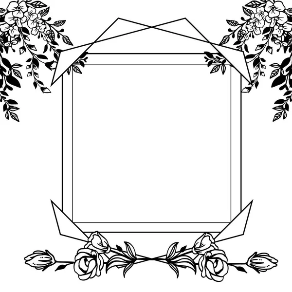 Vector illustration various beauty of wreath frame with design of card — Stock Vector