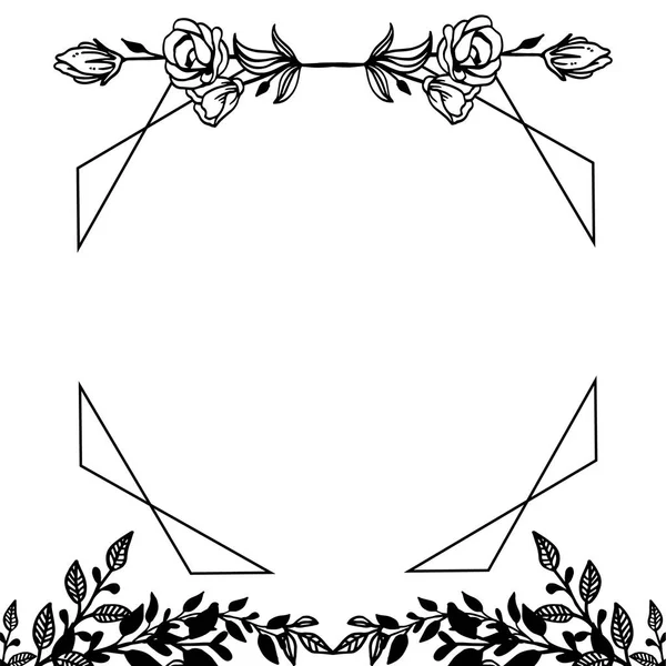 Vector illustratie bloem frames geïsoleerd op witte achtergrond met poster — Stockvector
