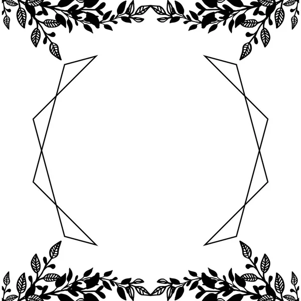 Vektoros illusztráció virág keretek izolált fehér háttér poszter — Stock Vector