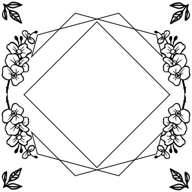 Vektör illüstrasyon kart tasarımı ile çelenk çerçeve çeşitli güzellik