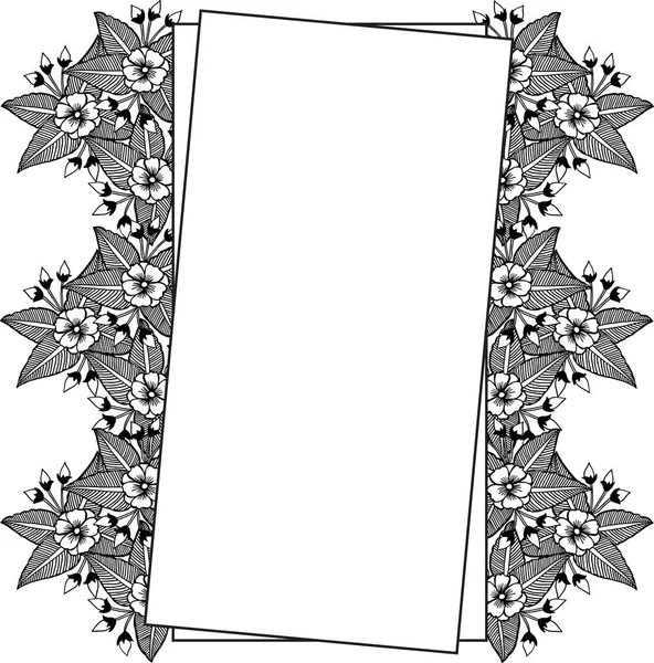 Tarjeta de ilustración vectorial con varios adornado de marco de corona de hoja — Archivo Imágenes Vectoriales