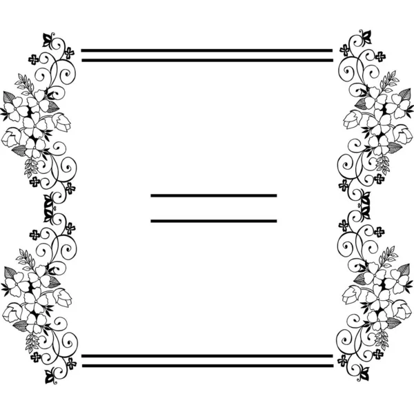 Estilo de ilustración vectorial de la tarjeta con el arte de los marcos del bouqet de hoja — Vector de stock