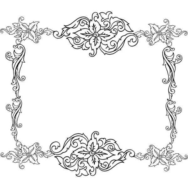 Cartel de ilustración vectorial con varios marcos de corona de patrón — Vector de stock