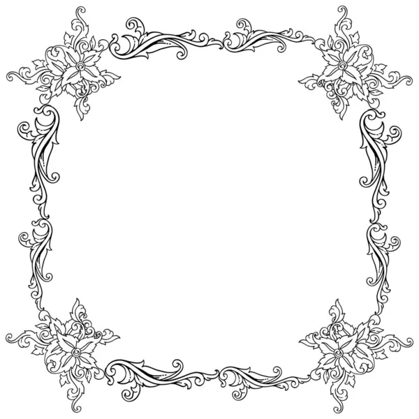 Çeşitli desen çelenk çerçeveli vektör illüstrasyon posteri