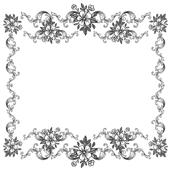 Vektor illustration design av kort för skönheten i Leaf Floral Frame — Stock vektor