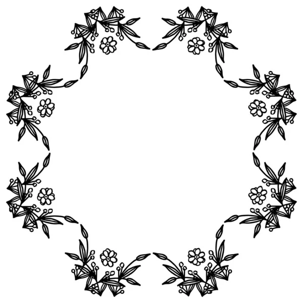 Tarjeta de invitación de ilustración vectorial para hermoso marco de corona — Archivo Imágenes Vectoriales