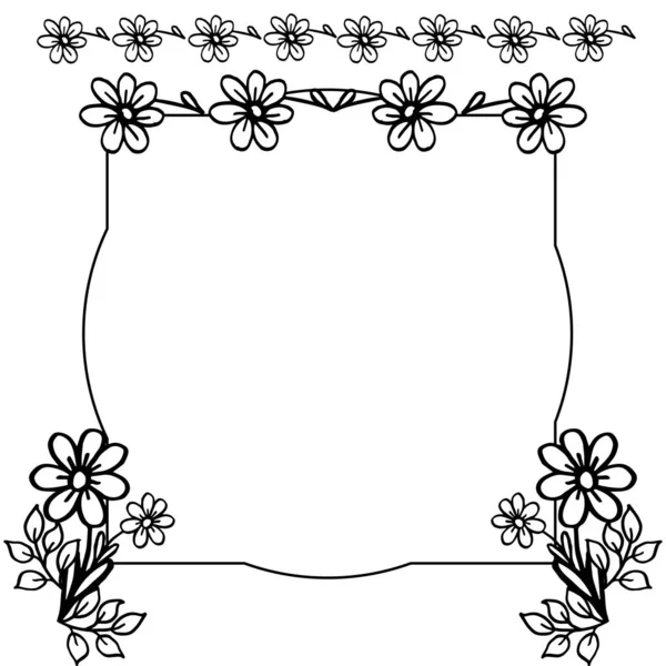 Illustration vectorielle divers cadre élégant de fleur de feuille avec le style de carte — Image vectorielle