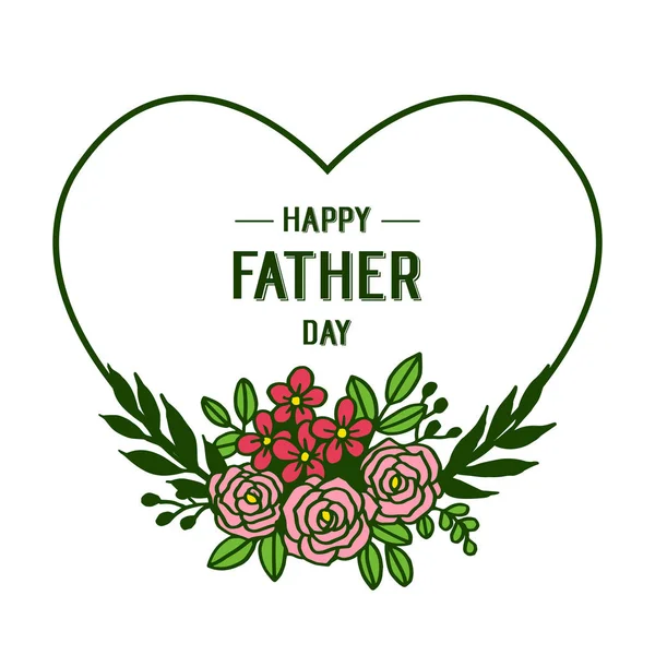 Tebrik kartı tebrik baba gün için Vektör illüstrasyon doku çiçek çerçeve