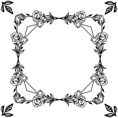 Çeşitli soyut çelenk çerçevesi için vektör illüstrasyon afiş