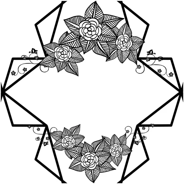 Carte d'illustration vectorielle pour divers cadres de fleurs — Image vectorielle