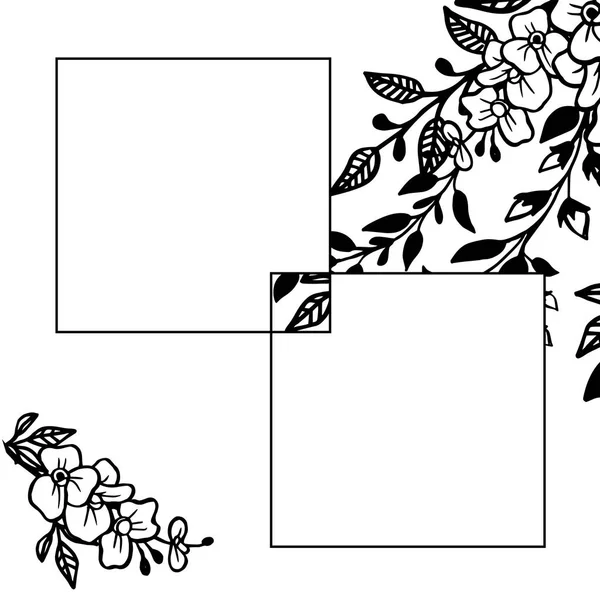 Vektor illustration dekor av kort för Art Leaf Flower Frame — Stock vektor