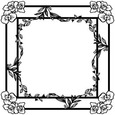 Çeşitli desen bouqet çerçeve için kart vektör illüstrasyon dekoratif