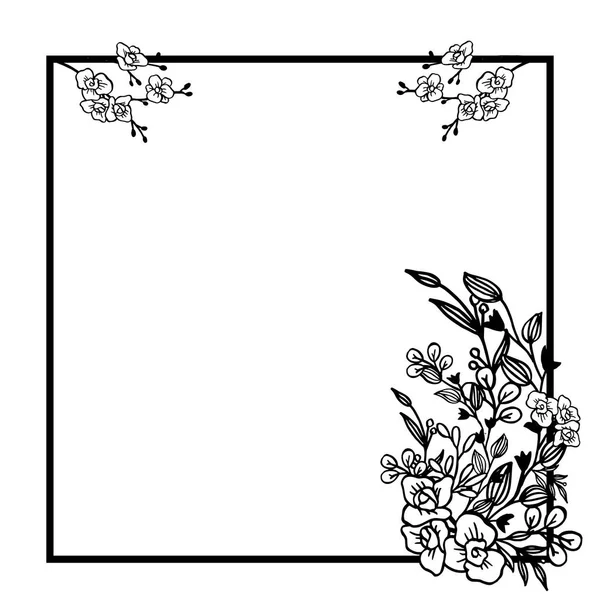 Vector illustratie poster voor diverse sierlijke bloemen frames — Stockvector