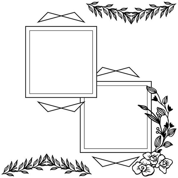 Vektor-Illustrationskarte für florale Rahmen isoliert auf weißem Hintergrund — Stockvektor
