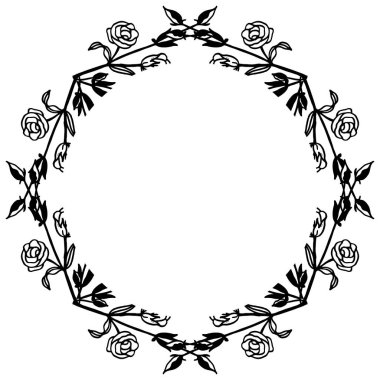 Çizim çiçek ve çeşitli yaprakları, çeşitli kart dekorasyon için. Vektör