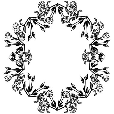 Çizim çiçek ve çeşitli yaprakları, çeşitli kart dekorasyon için. Vektör