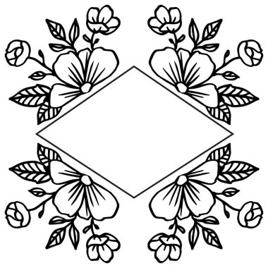 Sevimli çiçek, desen benzersiz kart, güzel dekoratif ile Sanat modern. Vektör