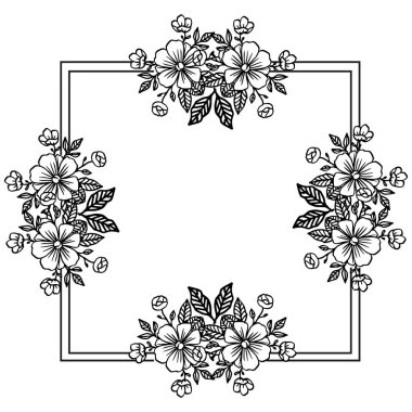 Dekorasyon sevimli çiçek, desen zarif çeşitli kart. Vektör