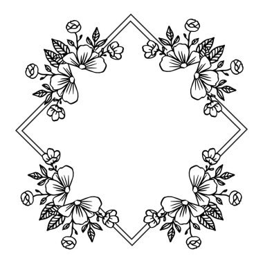 Tasarım kartı, sevimli çiçek, süs grafik için şablon. Vektör