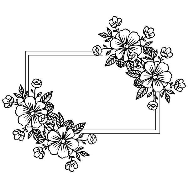Desain dekoratif gaya motif bunga, desain modern, untuk berbagai kartu, kartu pernikahan. Vektor - Stok Vektor