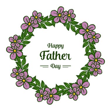 Mutlu babalar günü için dekoratif, sanat mor çiçek. Vektör