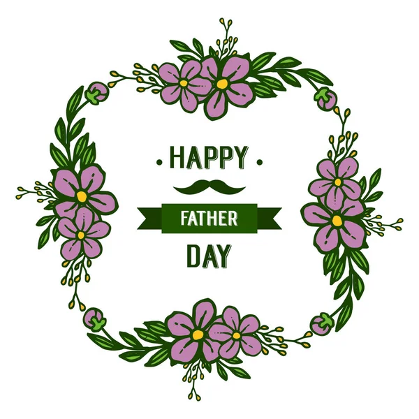 Декоративний для щасливого дня батька, фіолетова квітка мистецтва. Векторні — стоковий вектор