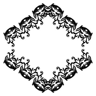 Güzel çiçek, süs, dekorasyon elemanı ile benzersiz bir kart. Vektör