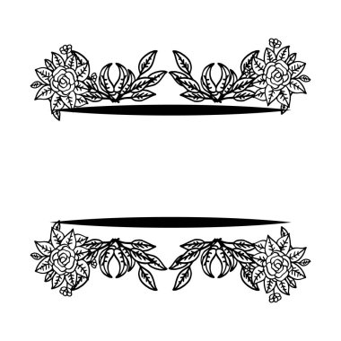 Kapak için kenarlık, dekoratif çerçeve, düğün kartı. Vektör