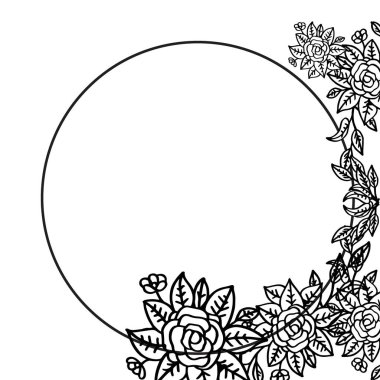 Kapak için kenarlık, dekoratif çerçeve, düğün kartı. Vektör