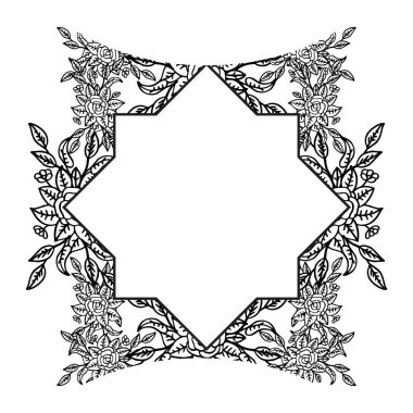 Vintage benzersiz desen çiçek, duvar kağıdı düğün davetiye kartı. Vektör