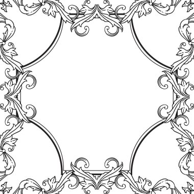 Beyaz, sanat modern, afiş ve posterler zarif çerçeve. Vektör