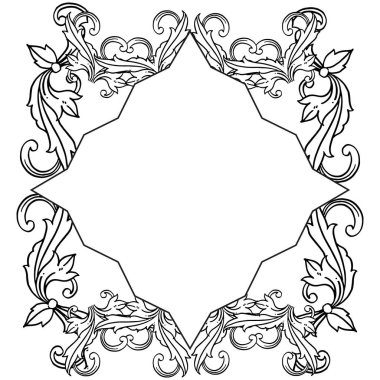 Güzel çiçek çerçeve, zarif davetiye kartı. Vektör