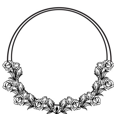 Zarif çiçek çerçeve, çeşitli tebrik kartları için. Vektör